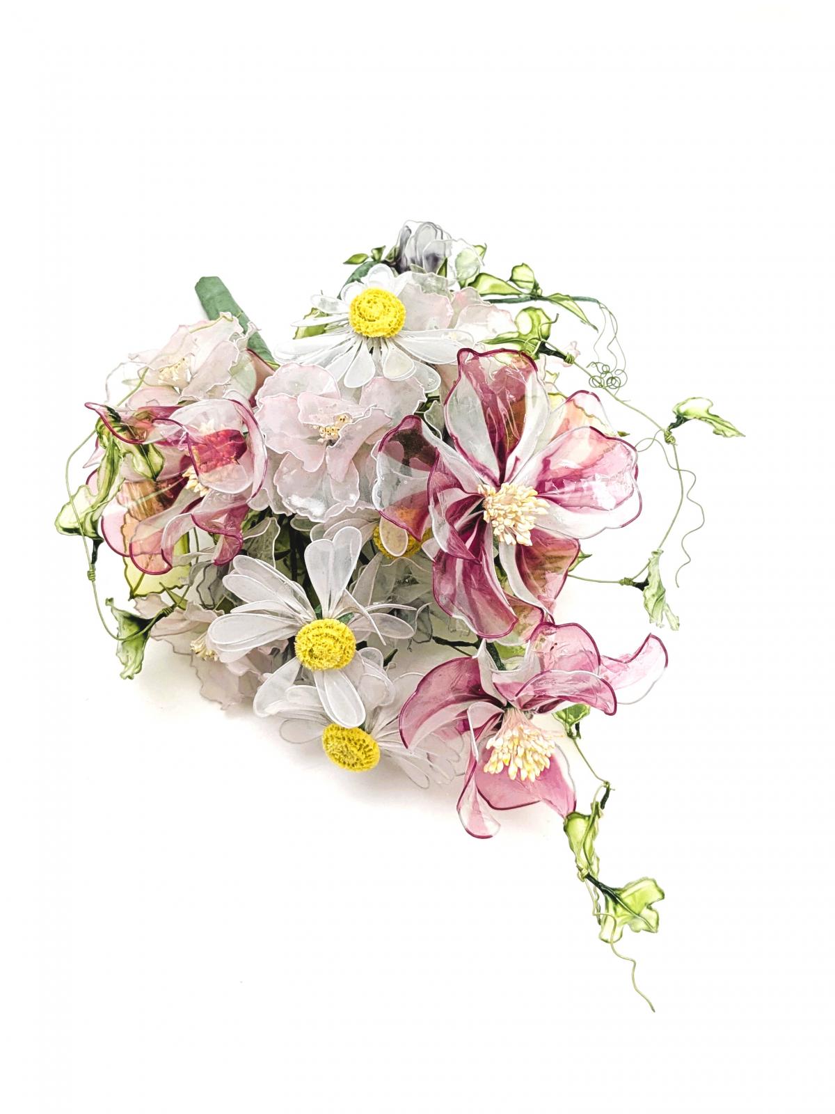 地巻ワイヤーで咲かせる透明な花